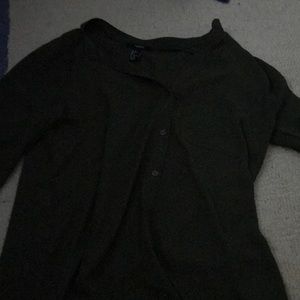 Olive Green button top